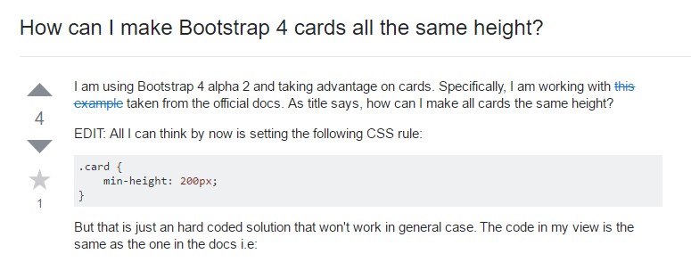 Insights on  precisely how can we form Bootstrap 4 cards  all the same tallness?